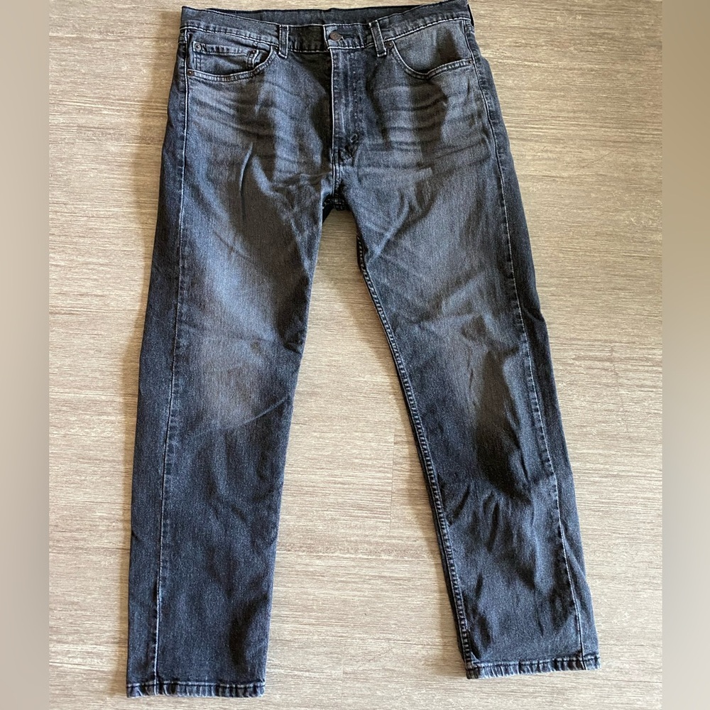 Levi’s 505 Straight Fit Faded Black Jeans 36Wx30L